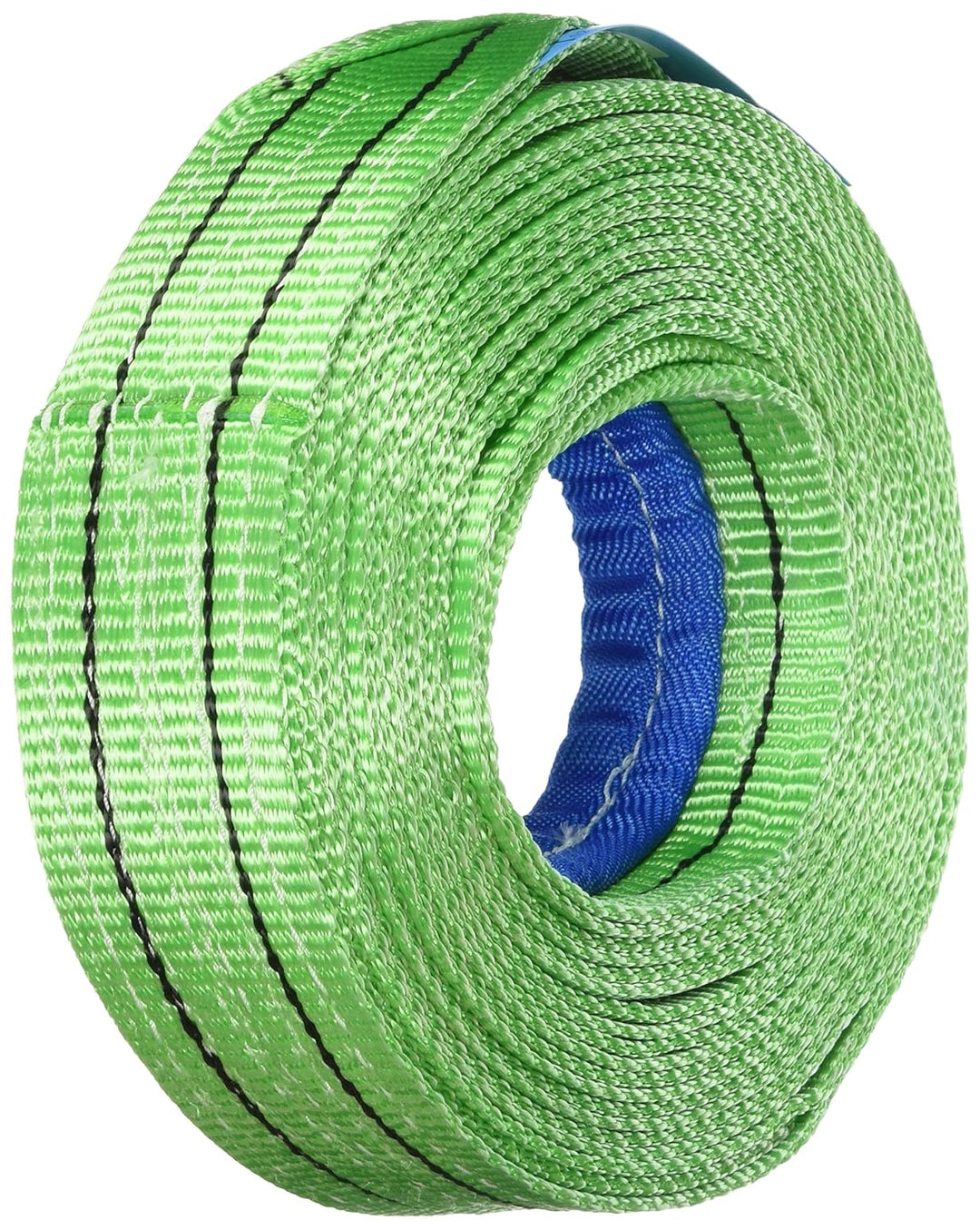 Braun 20062HB Hebeband 2000 kg Tragkraft, 6 m Länge mit verstärkten Endschlaufen, grün grün 6 M Sing