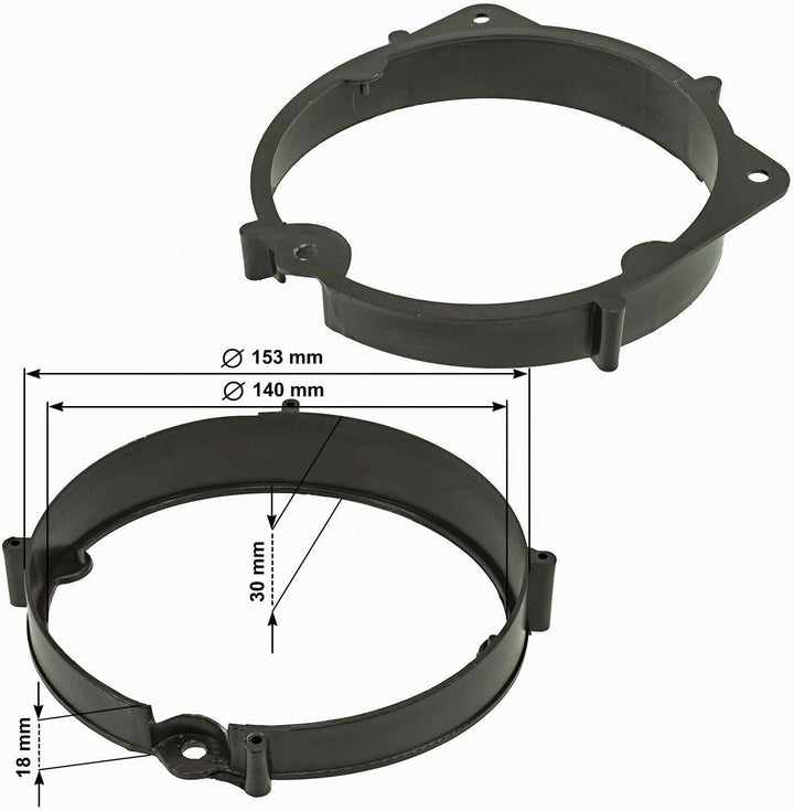 tomzz Audio 2839-004-1 Lautsprecherringe Adapter Halterungen kompatibel mit Opel Astra H Corsa D Gra