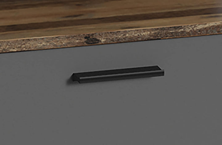 byLIVING Sitzbank Ben/Schuhschrank in Old Wood Dunkelbraun/Front anthrazit/kleine Flur-Kommode mit K