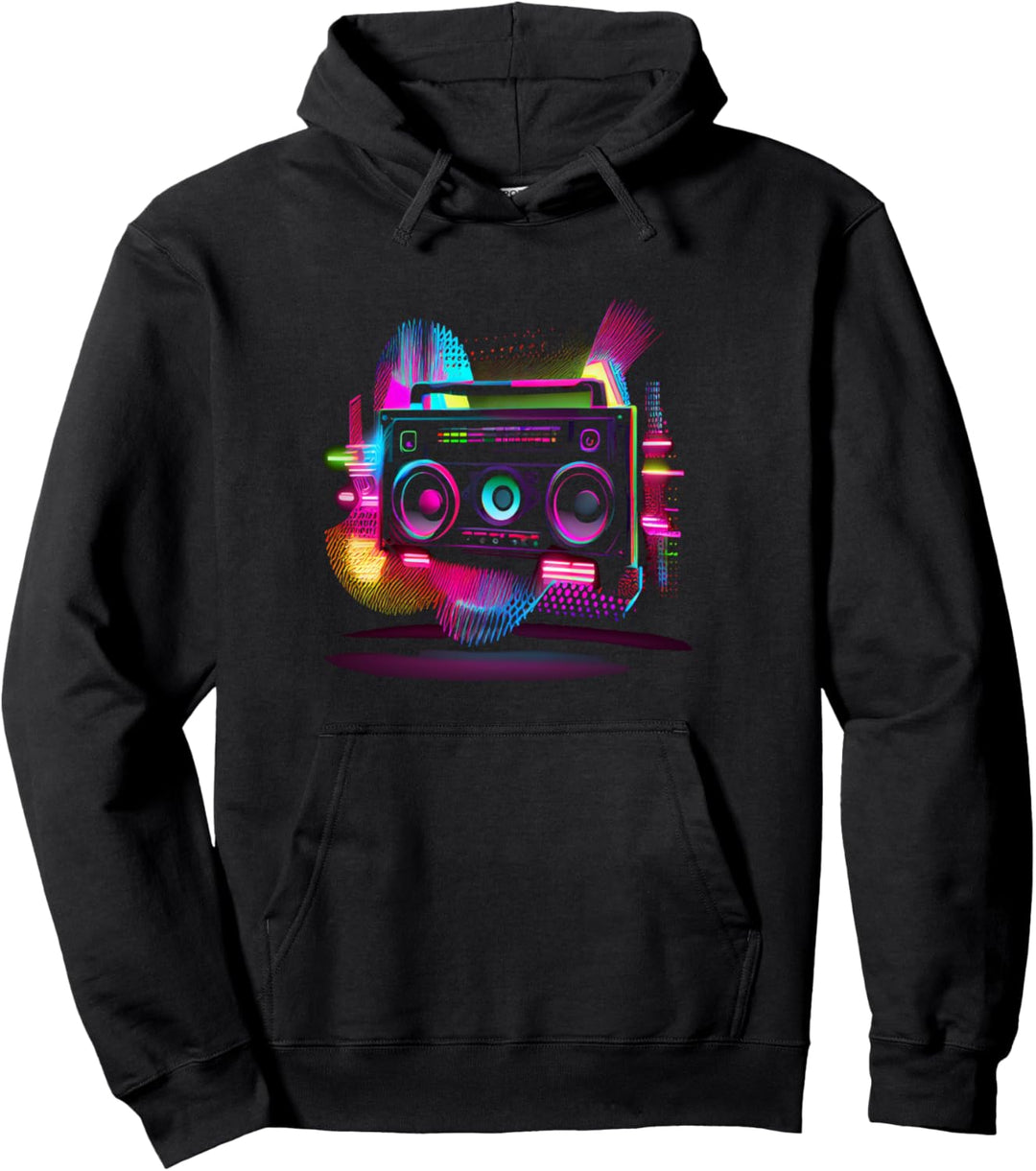 80er Vintage Retro Musik Outfit 80er 90er Kostüm Motto Party Pullover Hoodie