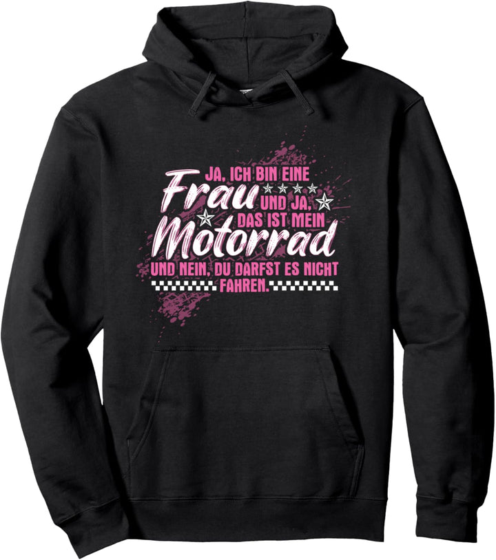 Motorrad Fahrerin I Motorradfahrerin Geschenk I Motocross Pullover Hoodie