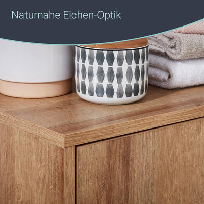 FACKELMANN Finn Waschbeckenunterschrank (60 x 50 x 30,5 cm) – Unterschrank für Waschbecken mit Aussp