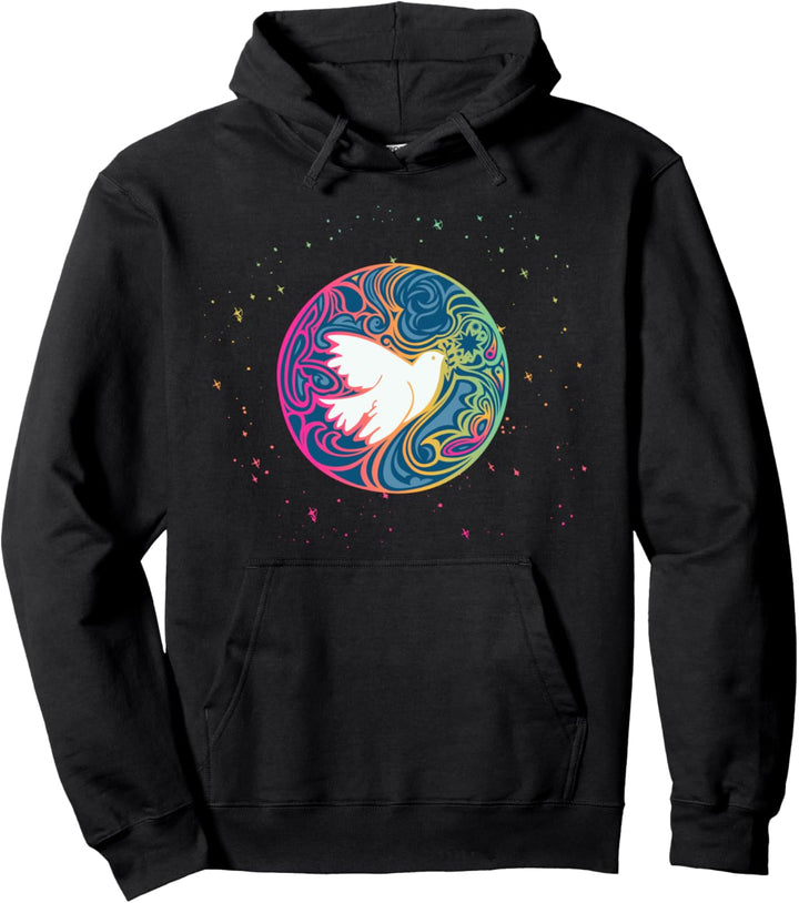 MAKE PEACE, NOT WAR - Frieden - Friedenstaube mit Sternen Pullover Hoodie