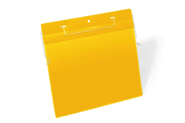 Durable Drahtbügeltasche A4 hoch, Packung à 50 Stück, Gelb, 175404 A4 Querformat, A4 Querformat