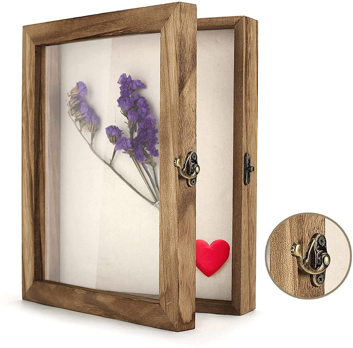TJ.MOREE Blumen Grosse Schattenbox Vitrine Rahmen mit Glasfenstertür Bilderrahmen Hochzeitsstrauss E