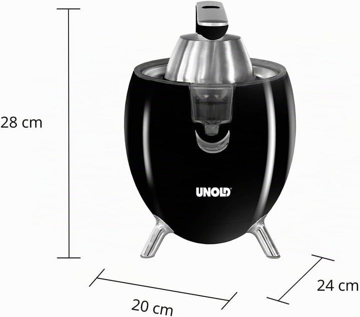 UNOLD 78135 Zitruspresse Power Juicy, für grosse und kleine Zitrusfrüchte, 300W Motor für perfekte S