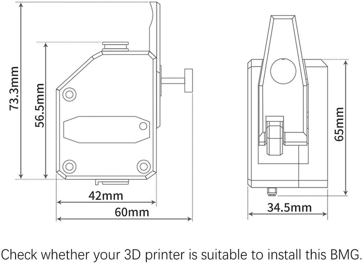 IMETRX Dual Drive Gear Extruder Bowden Extruder Zahnrad für Prusa i3 Anycubic Mega Creality Ender 3