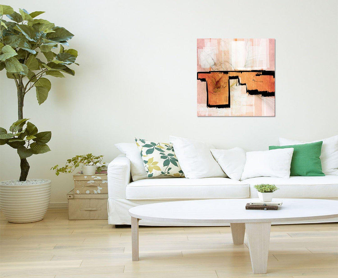 Paul Sinus Art Lebenslinien - Abstrakt386_60x60cm Bild auf Leinwand Unterbrechung Harmonieverlust Ab