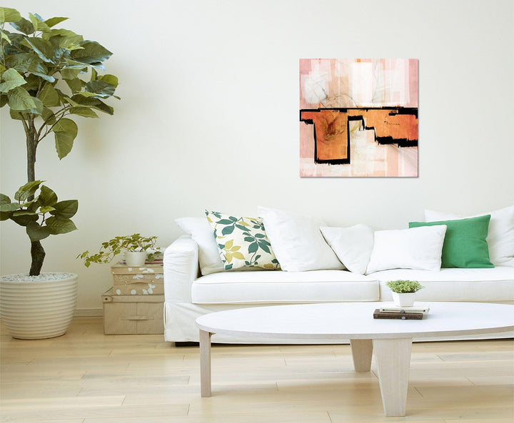 Paul Sinus Art Lebenslinien - Abstrakt386_60x60cm Bild auf Leinwand Unterbrechung Harmonieverlust Ab