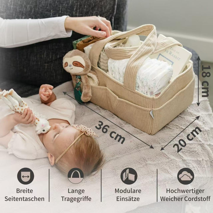 PUTSKA Baby Diaper Caddy Organizer for Changing Table – Stylish Nursery Storage Basket, Newborn Esse