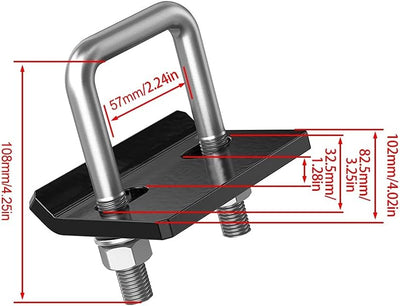 MiOYOOW Kupplungsspanner Kupplungsstabilisator Anti Klapperkupplungssperre Heavy Duty Kupplungsklemm