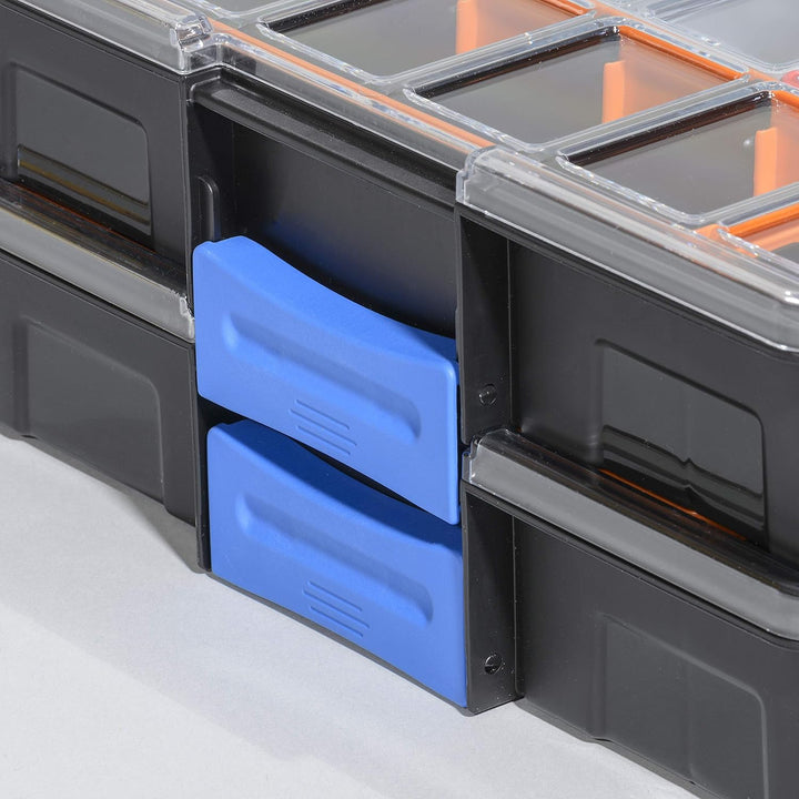 allit Kleinteilekoffer 454250 mit Verbindungsclips, herausnehmbaren Boxen und hochschlagfestem Decke