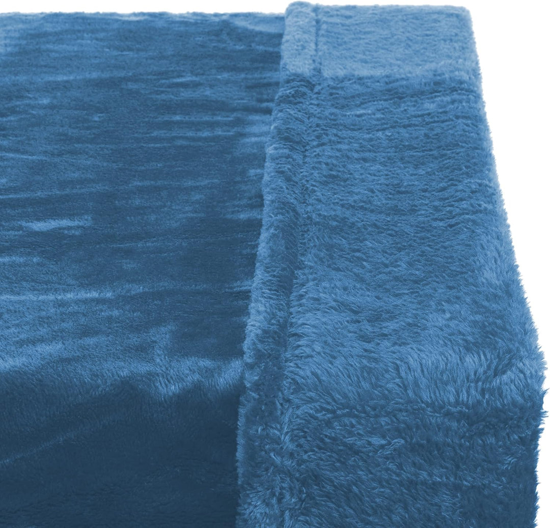 Brandsseller Kuscheldecke Wohndecke Tagesdecke Cashmere Feeling Grössen (220 x 240 cm, Blau/Türkis)