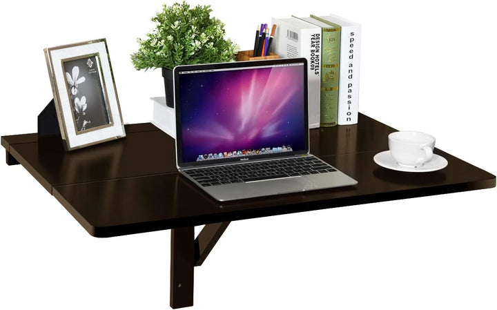 GIANTEX Wandklapptisch klein, Wandtisch Hängetisch Klappbar 80x60cm, Holz Klapptisch Esstisch Schrei