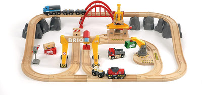 BRIO Bahn 33097 - Frachten Set Deluxe & World 33772 Grosses Schienensortiment 50 Teile - Schienen Se