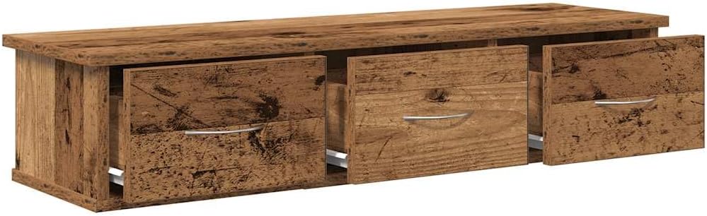 vidaXL Wandschrank Altholz-Optik 88x26x18,5 cm Holzwerkstoff, TV-Hängeschrank, TV-Hängeschränke, sch