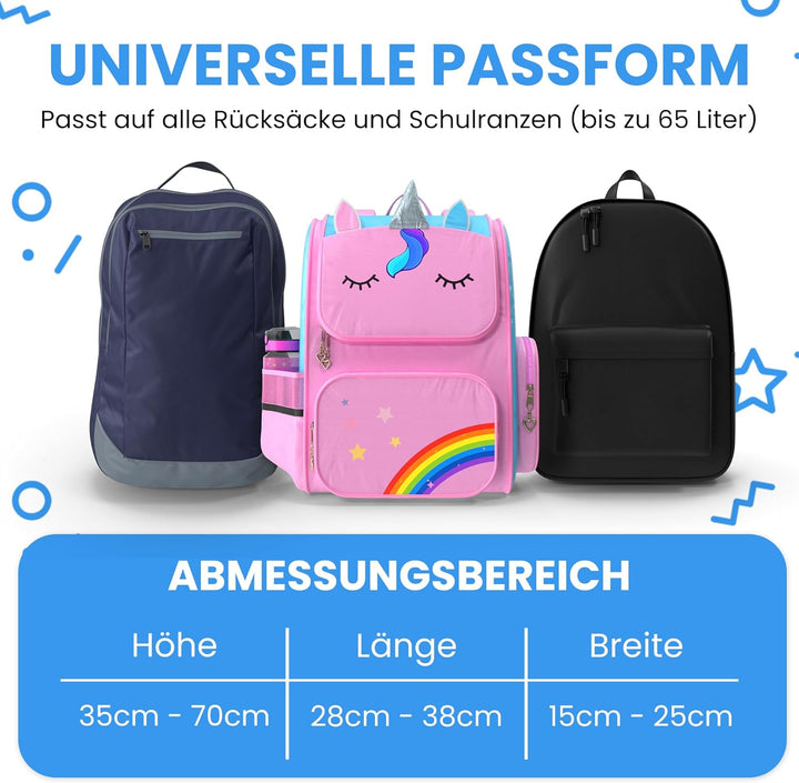 Regenschutz für Rucksack/Schulranzen Regenschutz Kinder - 100% Wasserfester Ranzen Regenschutz Überz
