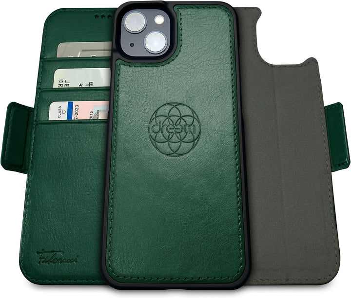 Dreem Fibonacci iPhone 14 Plus Brieftaschen-Etui / 2-in-1 stossfestes Etui und abnehmbares Folio aus