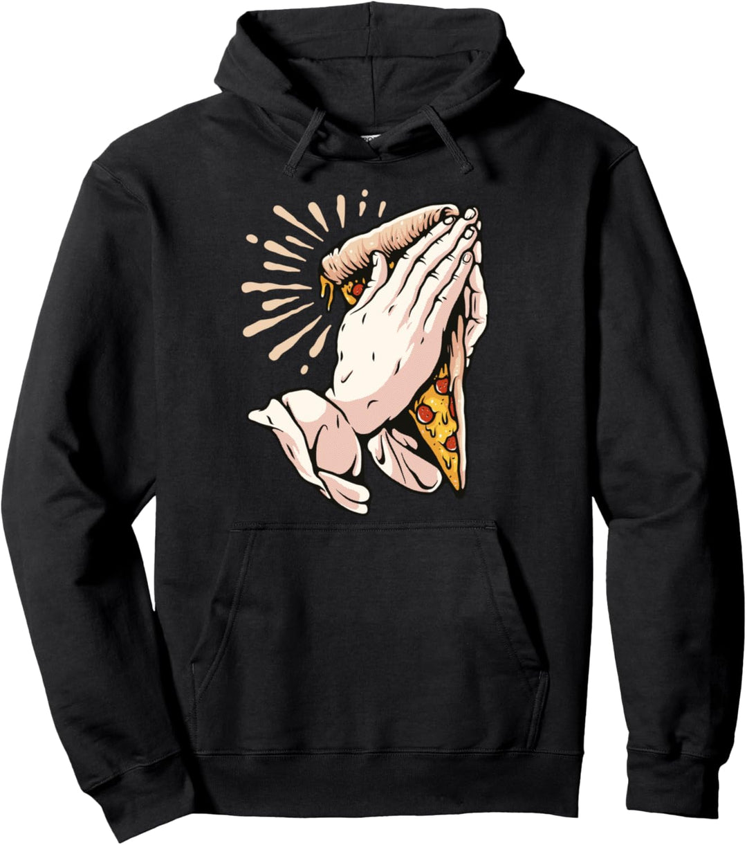 Pizza Liebe, Pray Pizza religion, Pizza Motiv, Pullover Hoodie