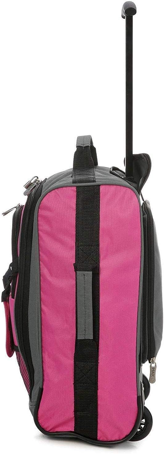 MiniMax Reisekoffer auf Rollen mit Vordertasche für Spielzeug/Puppen/Teddybär Rosé Inim Xam, Rosé In