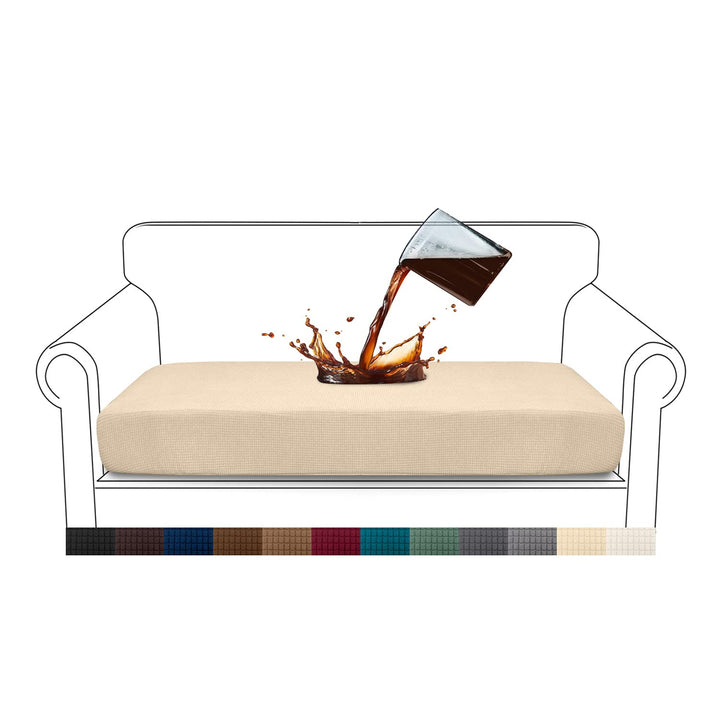 Granbest Premium Wasserdicht Sofa Sitzkissenbezug, High Stretch Jacquard Sitzkissenschutz Sofasitzbe