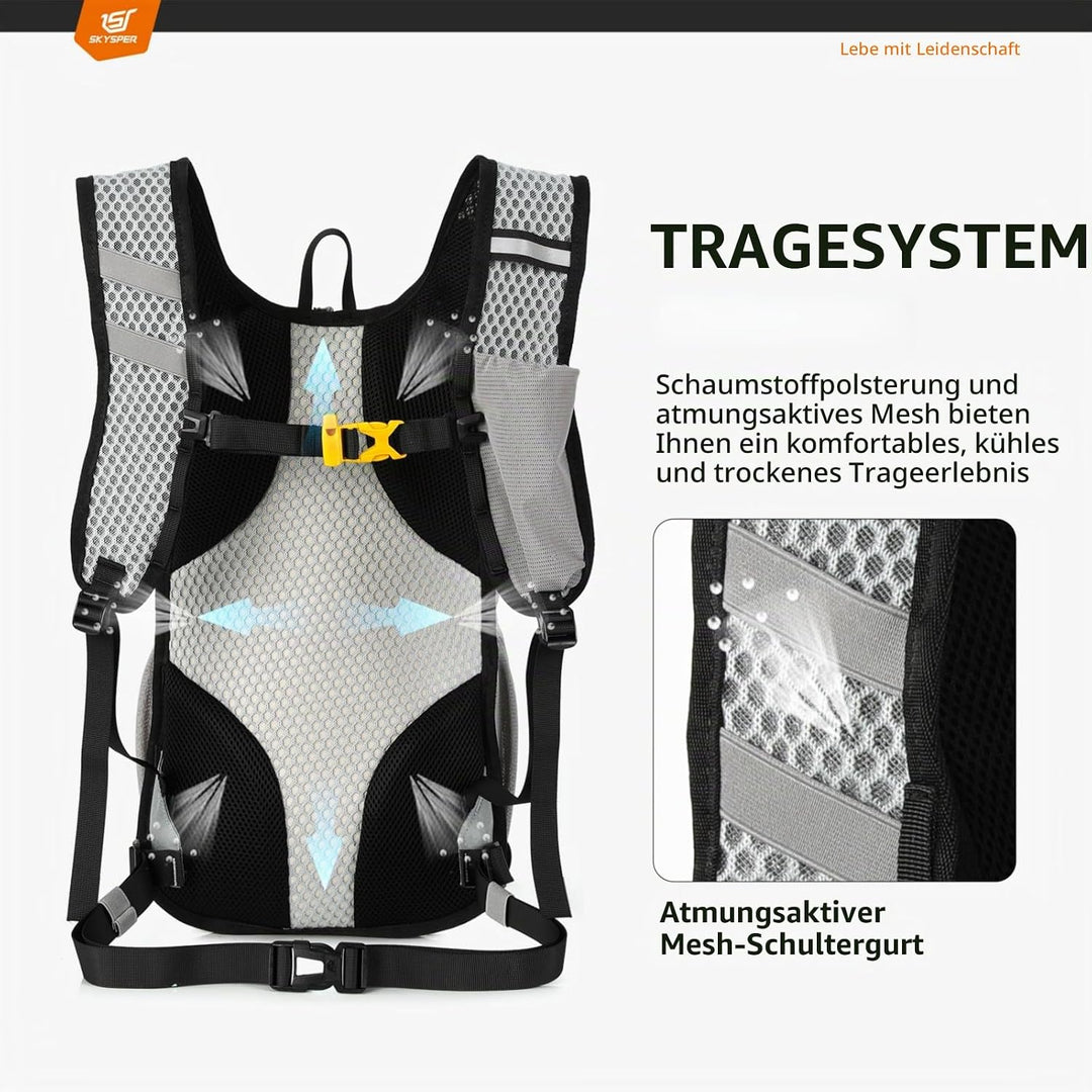 SKYSPER Wanderrucksack 15L Rucksack Herren Klein Tagesrucksack Leichter Trekkingrucksack für Wandern