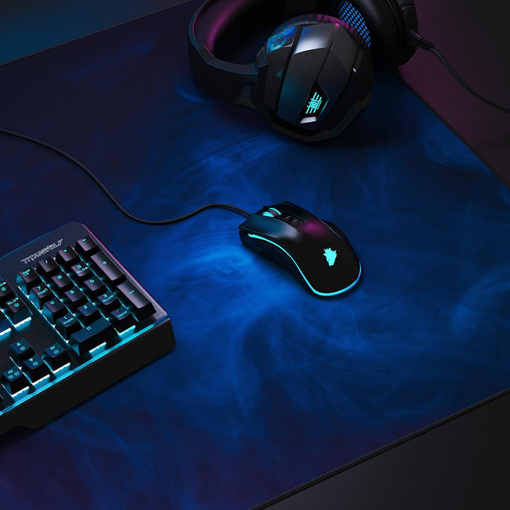 CSL - Übergrösse Mauspad Gaming Titanwolf 1200x600mm - XXXL Mousepad gross - Tischunterlage Large Si