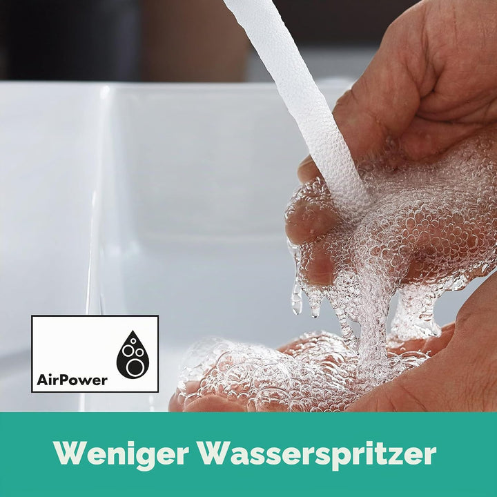 hansgrohe Wasserhahn Metris (Armatur mit Auslaufhöhe 110mm, ohne Ablaufgarnitur) Chrom Chrom Auslauf