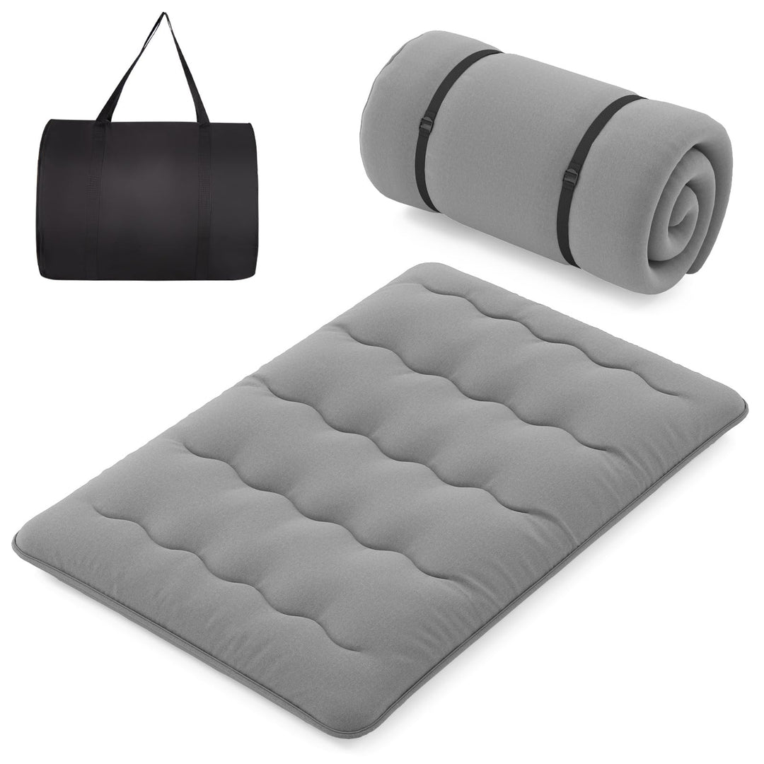 COSTWAY Japanische Futon Matratze, Tatami-Matte, Bodenmatratze, Klappmatratze mit waschbarem Bezug,
