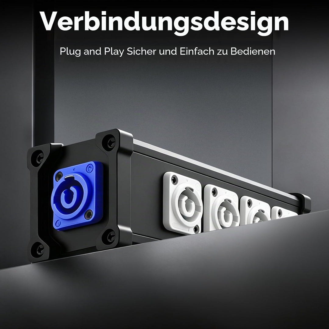 PowerCon Eingang zum Ausgang, 20A Splitter Box 1 in 4 out, 4 Power Verteiler für Bühnenlicht, LED-Bi