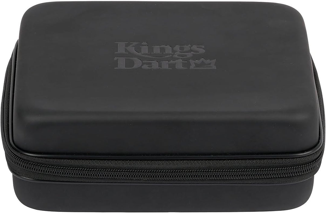 Kings Dart Darttasche Team | Schutz für Darts und Zubehör | Mit Schaumstoffblock Gummiband | Schwarz
