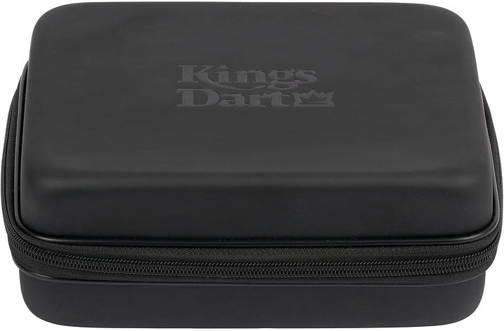 Kings Dart Darttasche Team | Schutz für Darts und Zubehör | Mit Schaumstoffblock Gummiband | Schwarz