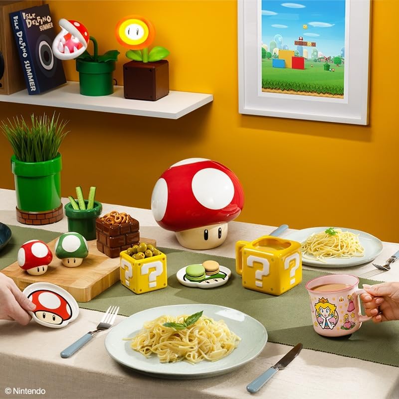Super Mario Brothers Pilz- und Pfefferstreuer, offizielles Lizenzprodukt, Nintendo rot und grün, 1-U
