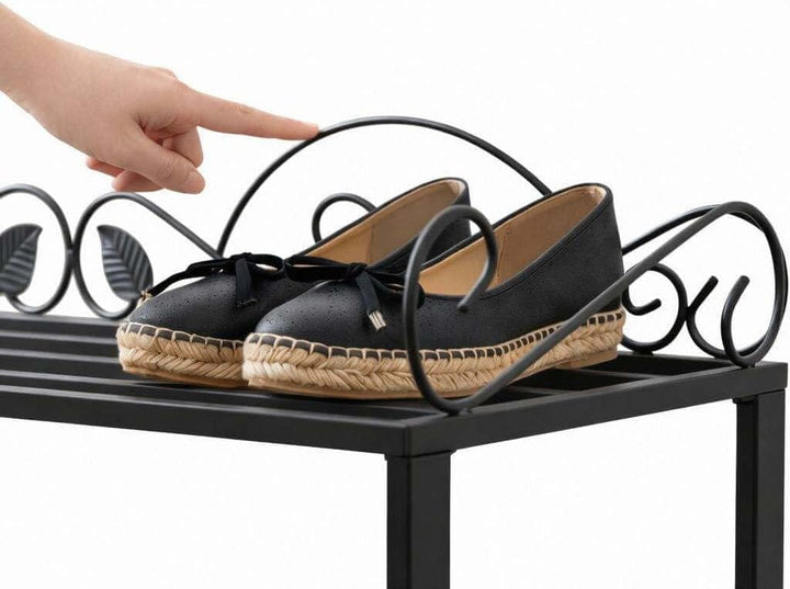 DanDiBo Schuhregal Metall Mi-1 Regal 92cm Schuhschrank Platzsparend 21237 Schuhablage Schmiedeeisen