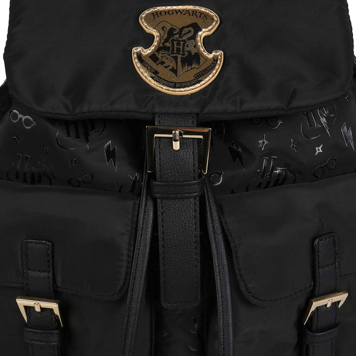Schwarzer Rucksack mit Fächern Hogwarts Harry Potter Einheitsgrösse