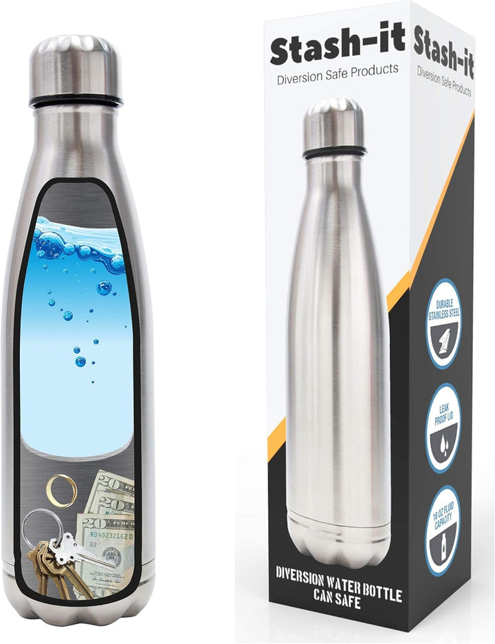 Stash-it Diversion Wasserflasche aus Edelstahl mit verstecktem Platz für diskreter Köder, für Reisen