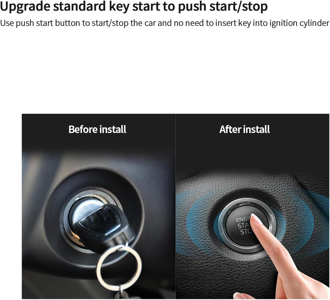 Oberseite Qualität Smart Schlüssel Pke Auto Alarm System mit Fernbedienung Motor Start Starter Druck