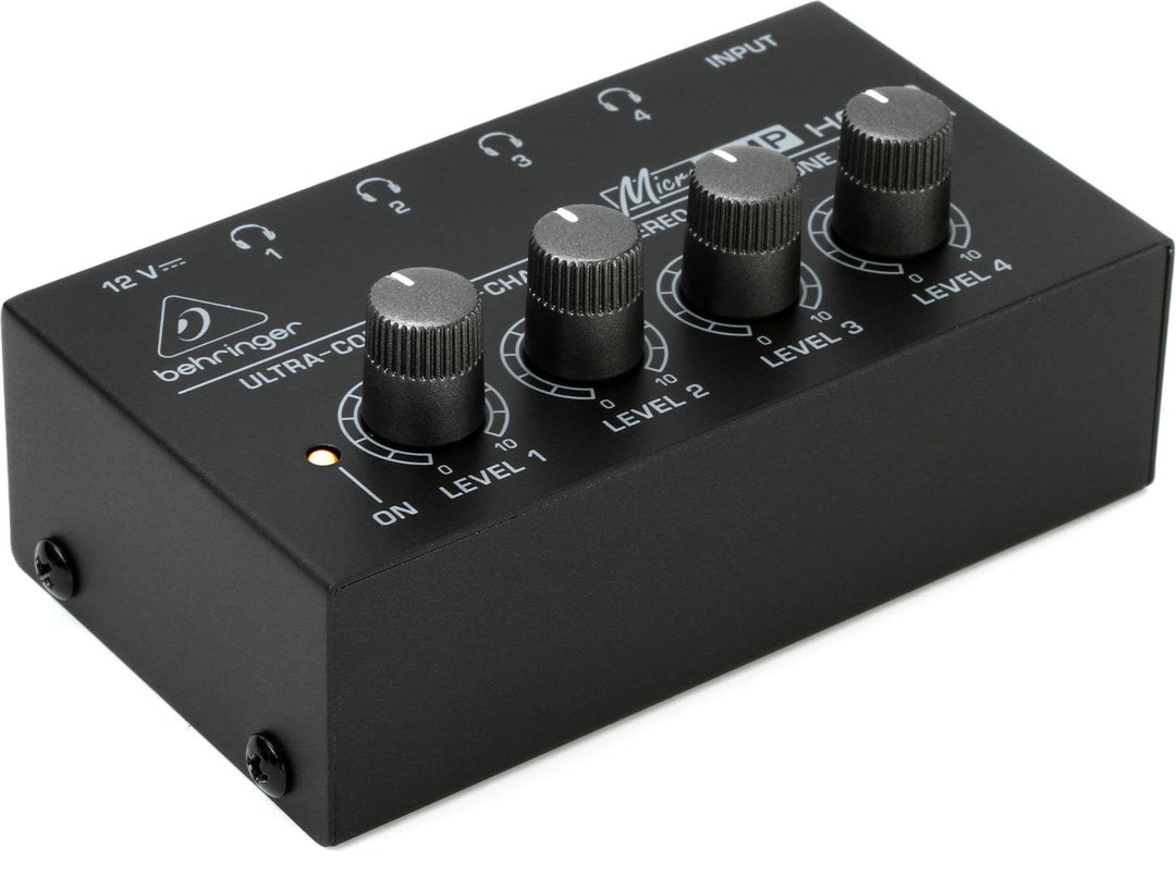 Best Price Square Headphone Amplifier, 4 CH Stereo HA400 by BEHRINGER MICROAMP HA400 Single, MICROAM