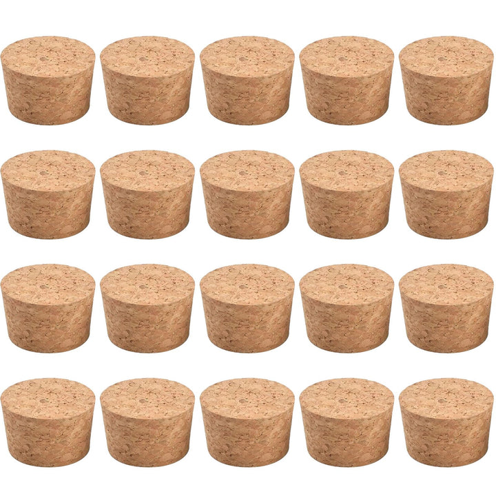 INCREWAY Set mit 20 konischen Korkstopfen aus nachhaltigem Holz für Weinflaschen, Glasgefässe, 43 x