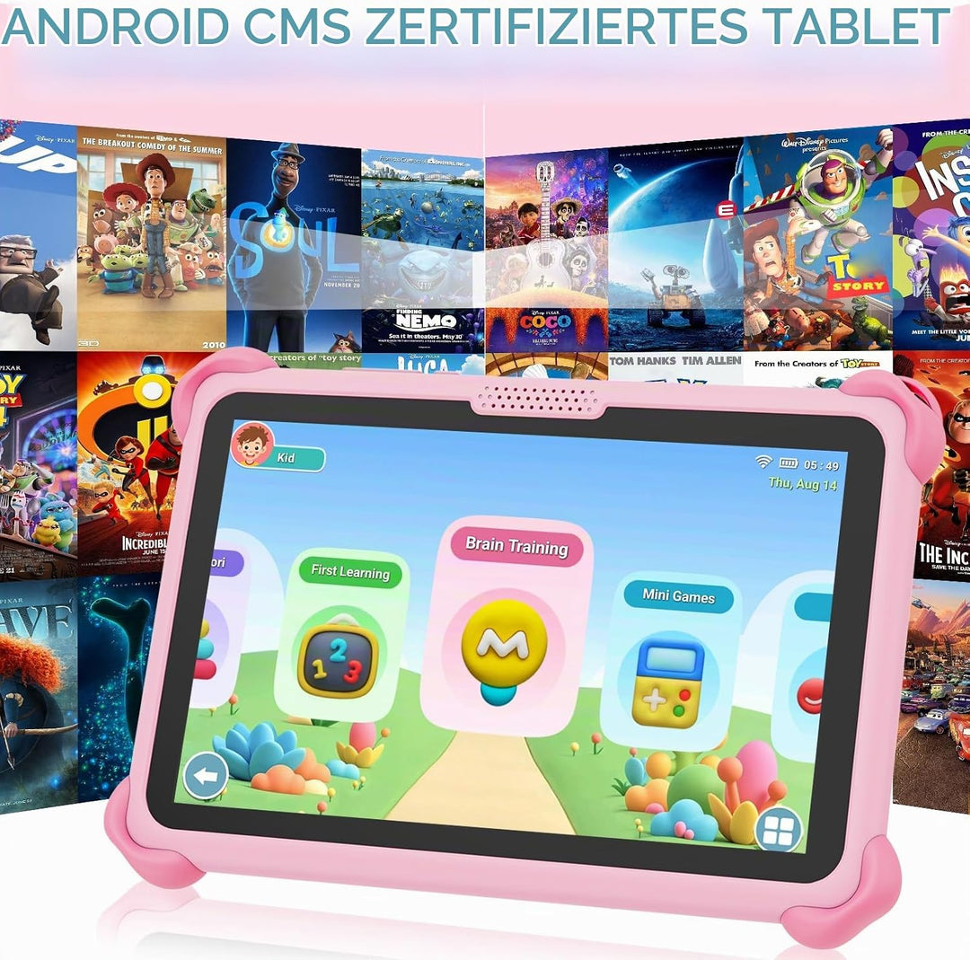 VESWWE Kinder Tablet 7 Zoll Android Tablet für Kinder 32GB ROM Kindertablet mit Schutzhülle WiFi6 Ki