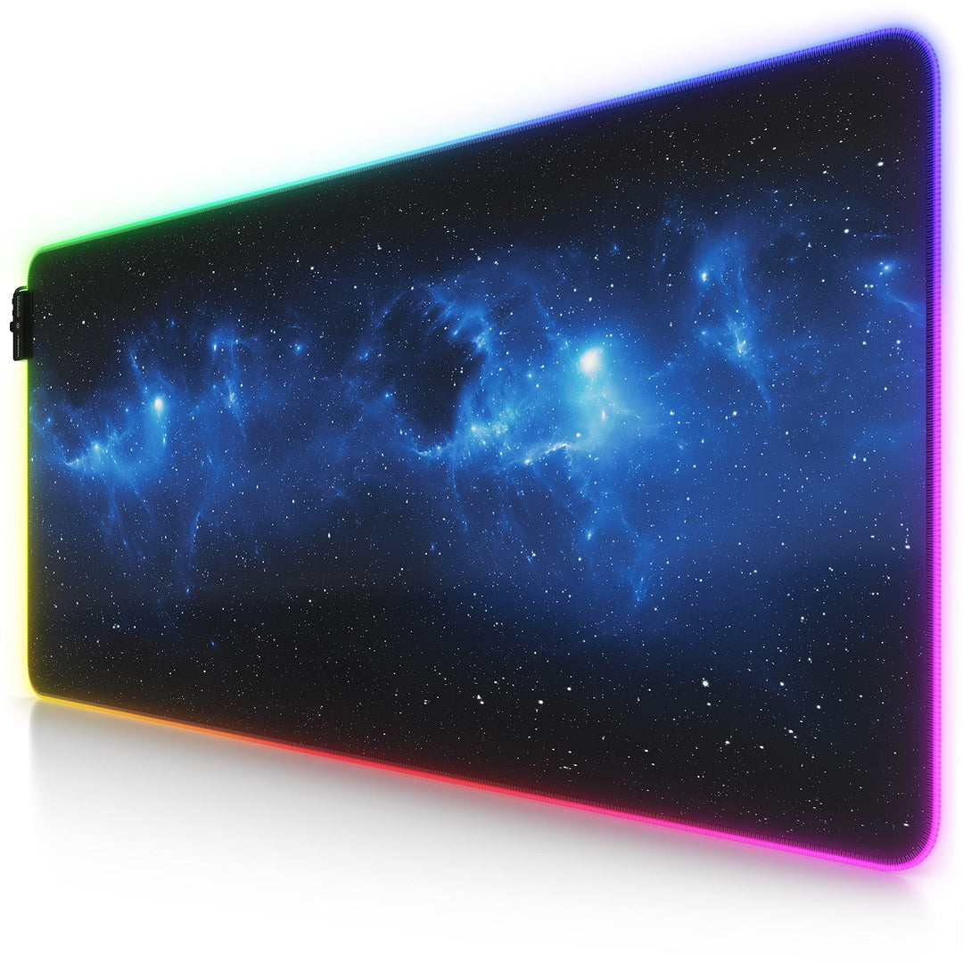CSL-Computer – XXL RGB Gaming Mauspad – LED Schreibtischunterlage – 900 x 400 mm Übergrösse – XXL Ma