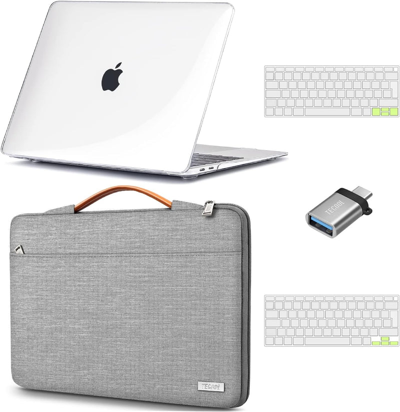 TECOOL Hülle Kompatibel mit MacBook Air 13 Zoll 2022 2021 2020 2019 2018 Modell A2337 M1/A2179/A1932