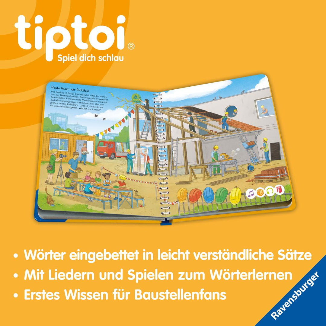 tiptoi® Mein Wörter-Bilderbuch Baustelle, Buch für Kinder ab 3 Jahre, Spiralbindung