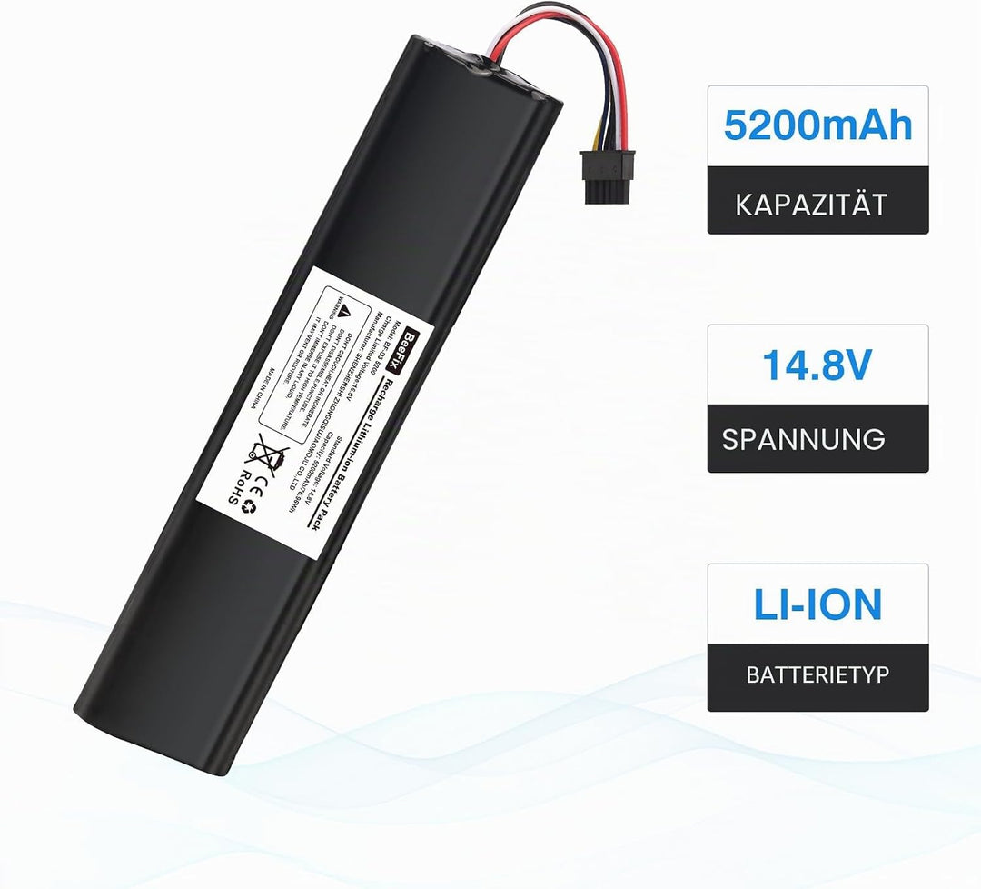 5200mAh Ersatzakku für die Neato Robotics Saugroboter Connected D3, D5, D7 Hohe Kapazität Staubsauge