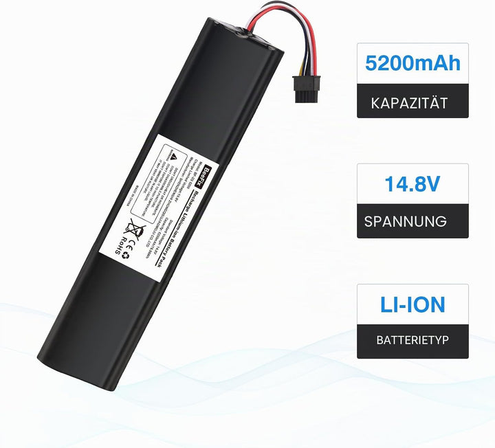 5200mAh Ersatzakku für die Neato Robotics Saugroboter Connected D3, D5, D7 Hohe Kapazität Staubsauge