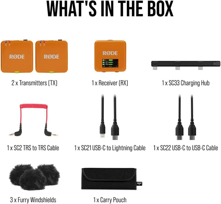 RØDE Wireless GO (Gen 3) – Kompakter kabelloser Mikrofon – Kristallklarer Klang, 32-Bit Float Aufnah
