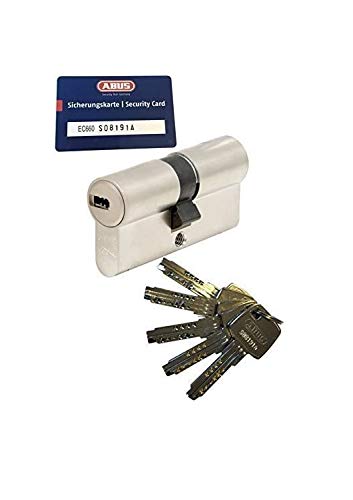 ABUS EC660 Profil-Doppelzylinder Länge (a/b) 45/45mm (c=90mm) mit 5 Schlüssel, mit Sicherungskarte