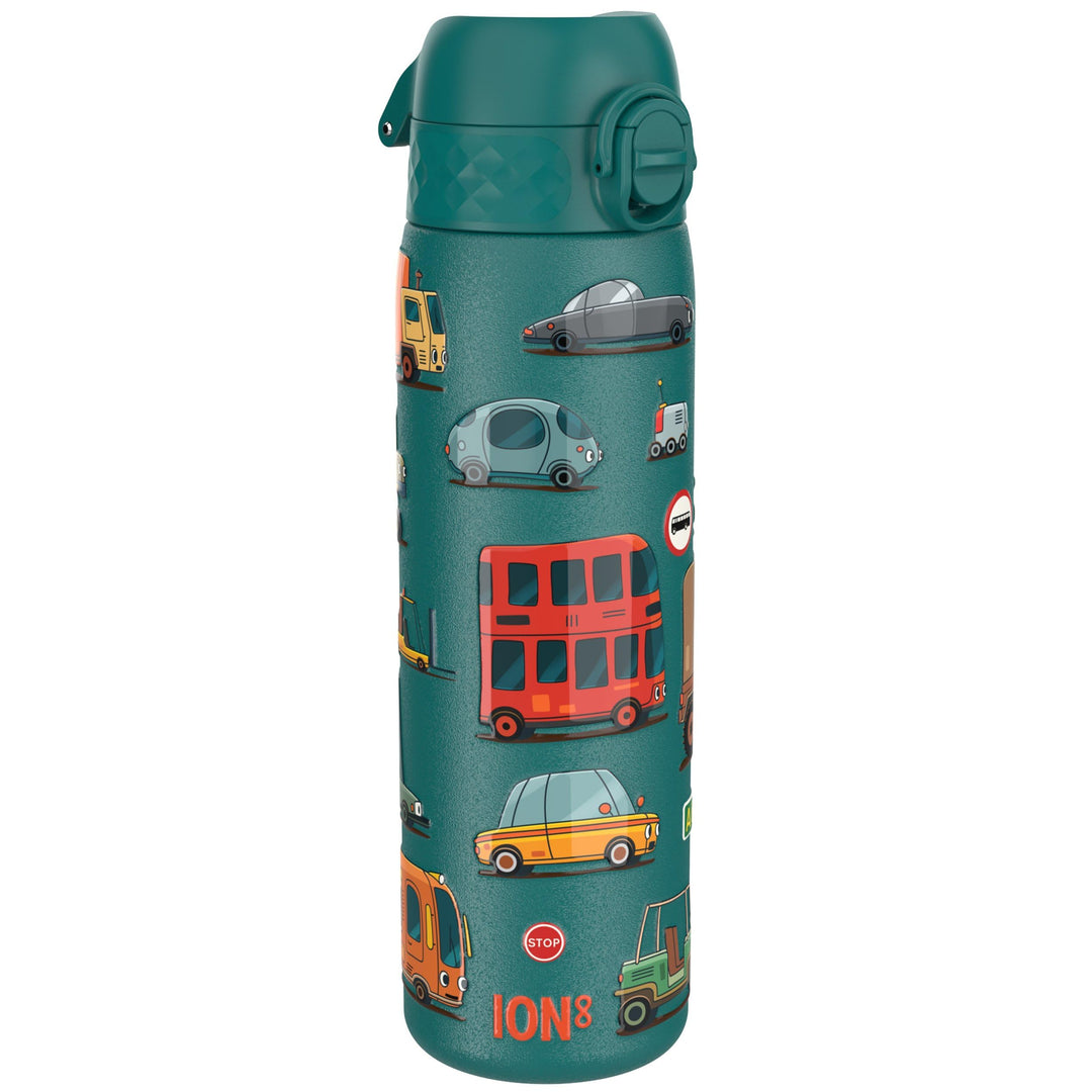 ion8 Vakuumisolierte Edelstahl-Trinkflasche, 500 ml, Auslaufsicher, Einhandöffnung, Sichere Verriege