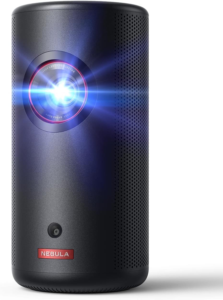 Nebula Anker Capsule 3 Laser 1080p, Smart, WLAN, Mini Beamer, Black, Portable Beamer, Dolby Digital,