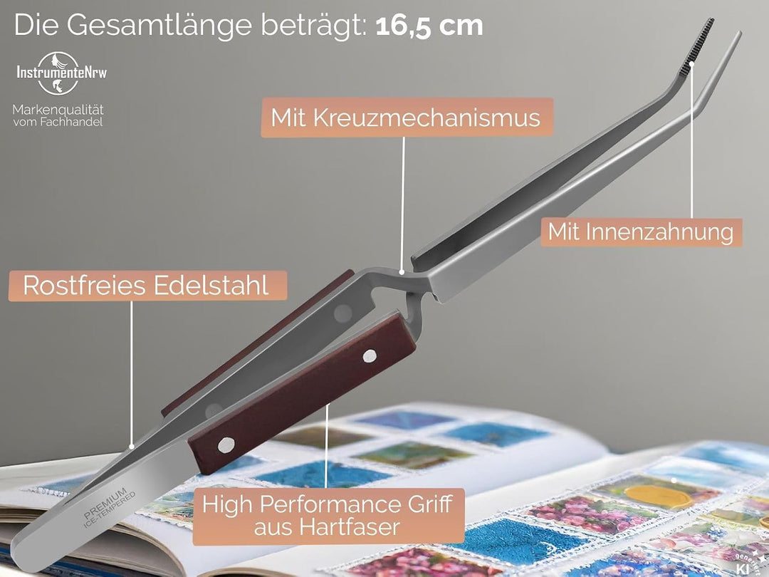 Lötpinzetten Set 2-Teilig Kreuzpinzette Klemmpinzette Technische Pinzette Gerade Gebogen Abgewinkelt